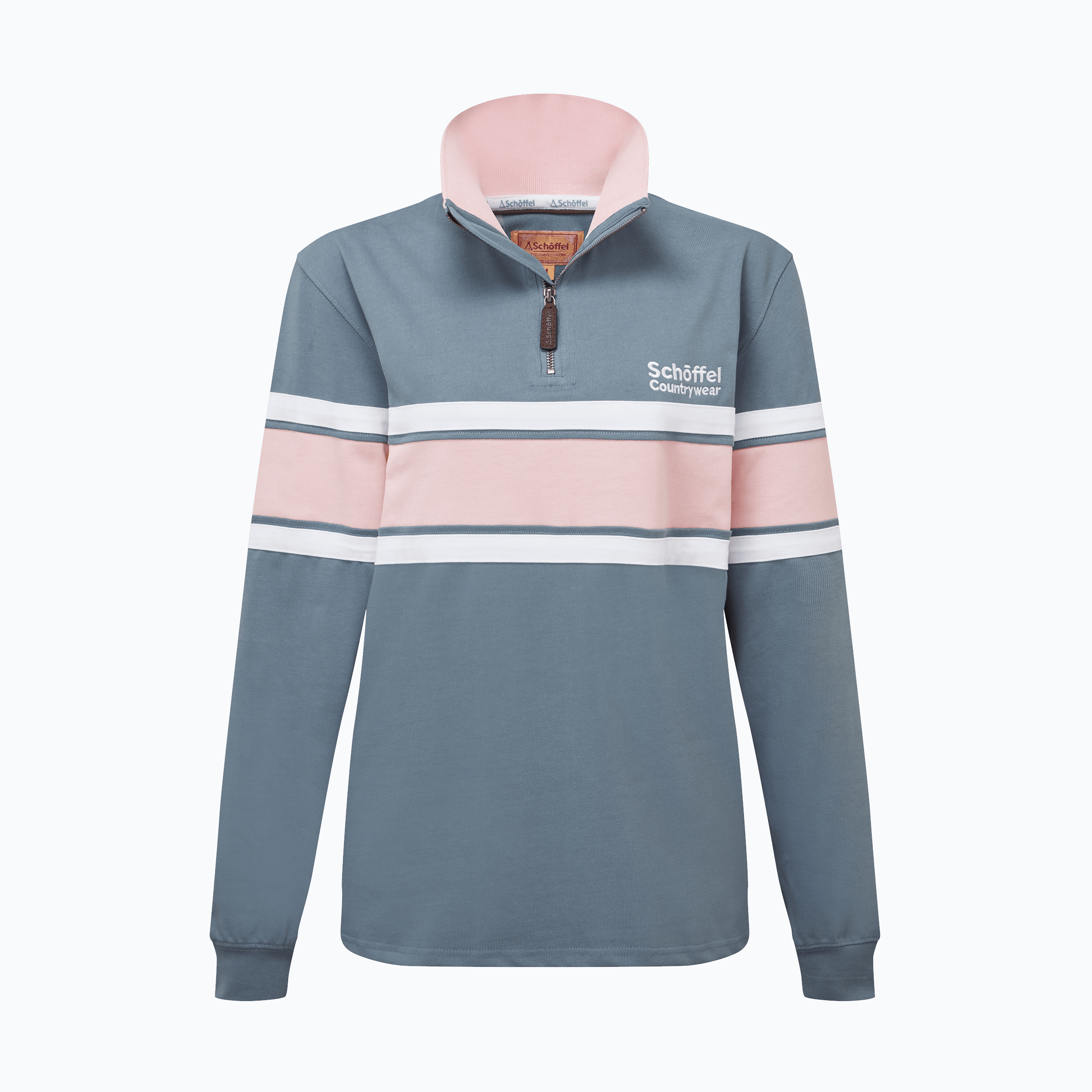 Schoffel Women's Exmouth Heritage Quarter Zip Dark Pigeon Blue