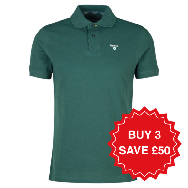 Barbour Tartan Pique Polo Shirt - Green Gables