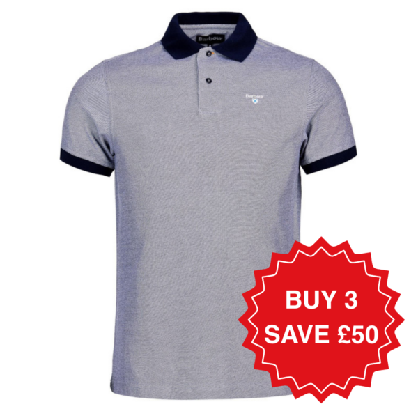Barbour Sports Polo Mix - Midnight