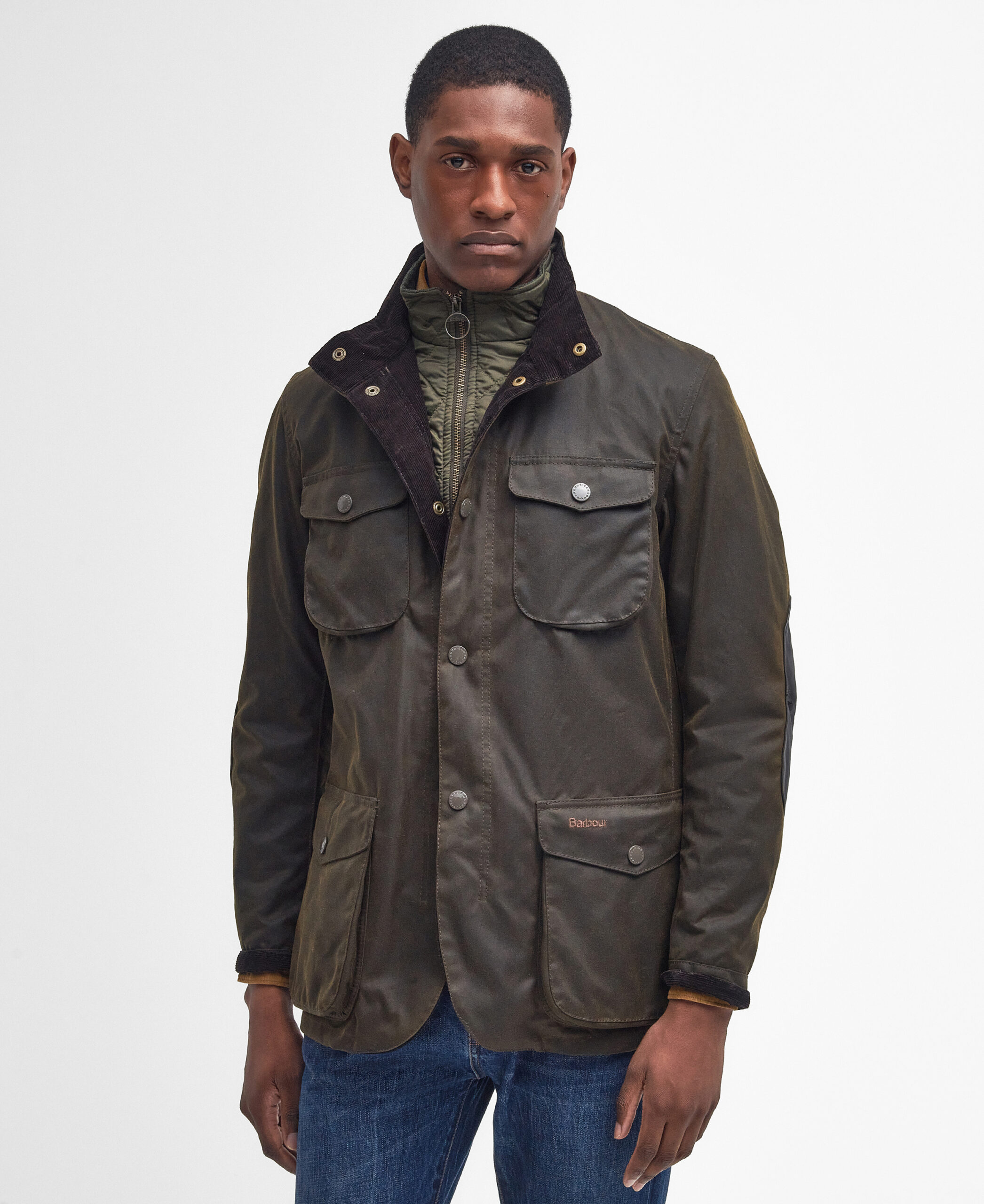 Barbour Ogston Wax Jacket Olive Gilders Online