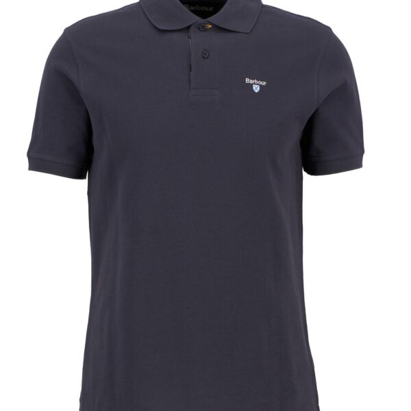 Barbour Tartan Pique Polo Shirt - Navy/Dress