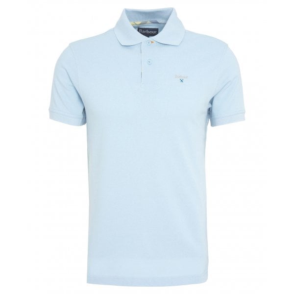 Barbour Tartan Pique Polo Shirt - Niagara Mist