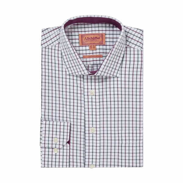 Schoffel Milton Tailored Shirt - Plum/Botanical