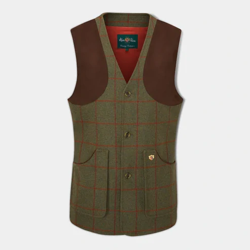 Alan Paine Combrook Men's Tweed Shooting Waistcoat - Reed