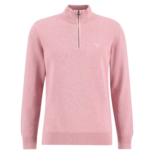 Barbour Cotton Quarter-Zip Jumper - Pink