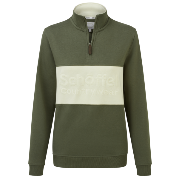 Schoffel St Agnes Quarter Zip Sweatshirt - Beetle Green