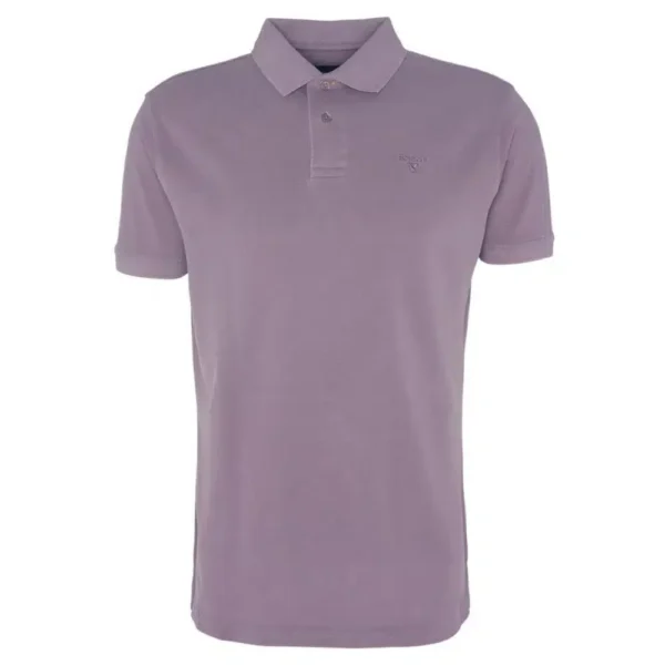 Barbour Washed-Out Sports Polo Shirt - Purple Slate