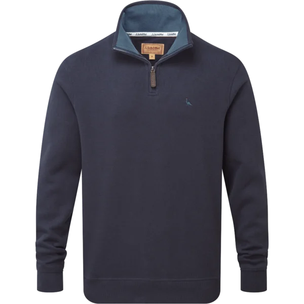 Schoffel Kingsand 1/4 Zip Jumper - True Navy