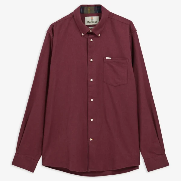 Barbour Sparrowhill Regular Long-Sleeved Shirt - Dark Bordeaux