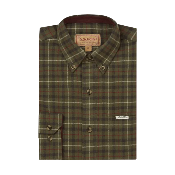 Schoffel Akenham Shirt - Dark Khaki Green