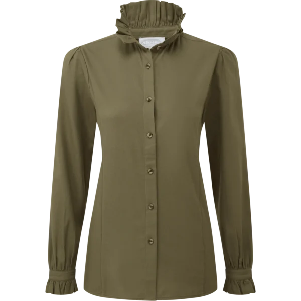 Schoffel Sheringham Shirt - Dark Khaki Green