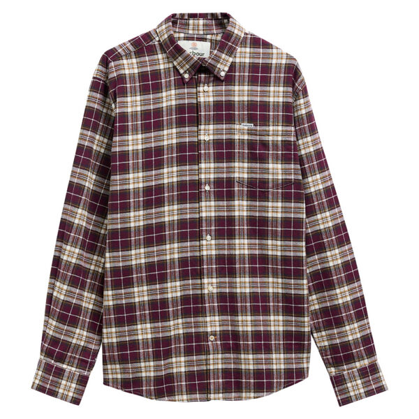 Barbour Telfield Regular Long-Sleeved Shirt - Dark Bordeaux