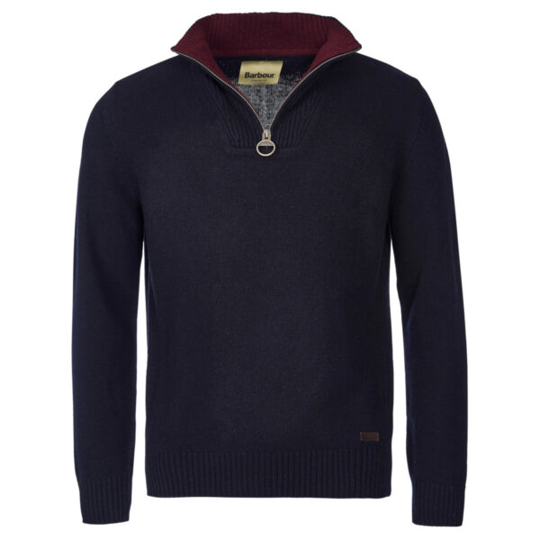Barbour Nelson Essential Half-Zip Jumper - Navy