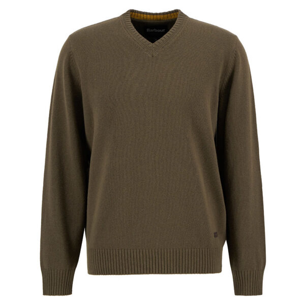 Barbour Kelson V-Neck Jumper - Olive
