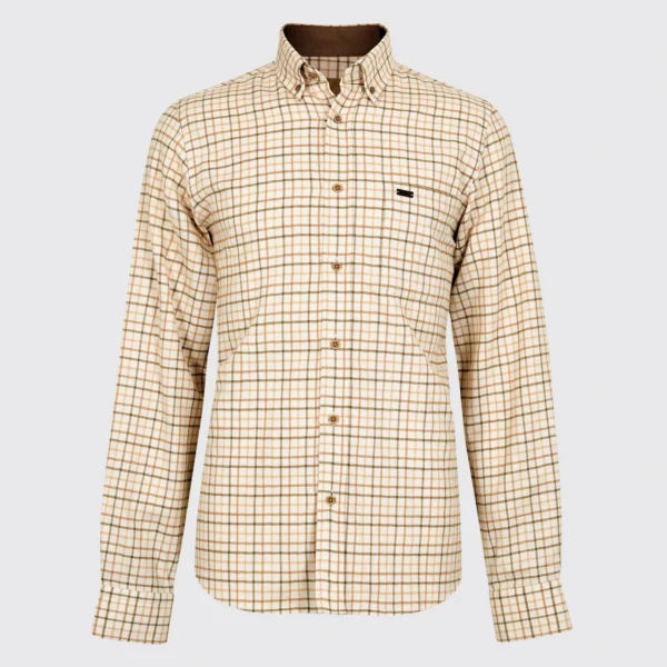 Dubarry Corrib Men's Tattersall Check Shirt - Ochre